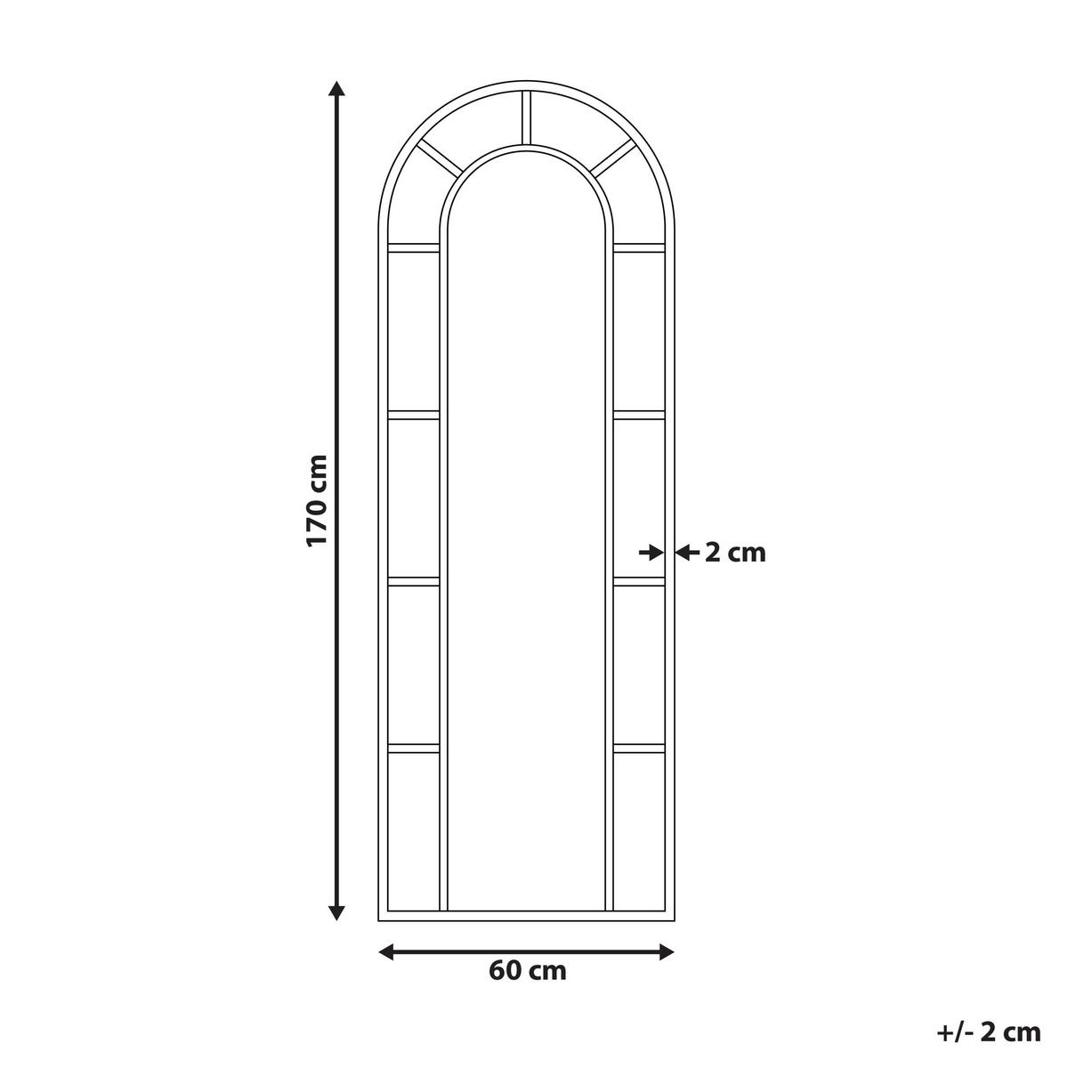 WANDSPIEGEL gold Metall 60/170 cm Crosses - Goldfarben, Metall (60/170/3cm) - Beliani