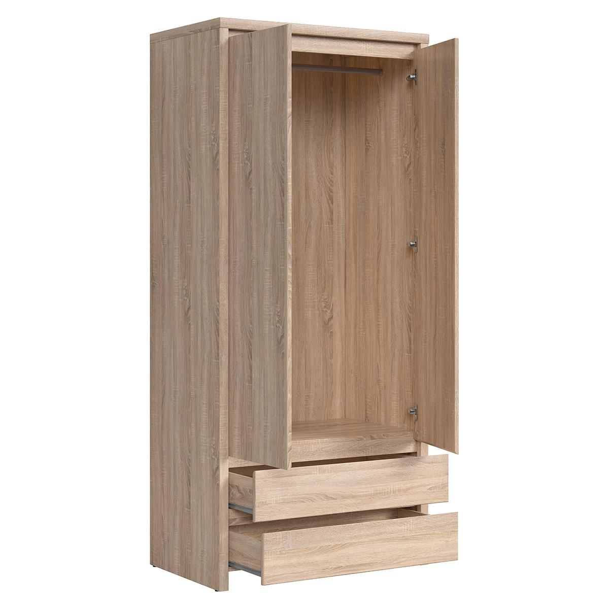 SCHRANK 2 Türen Soren Holz - Braun, Holzwerkstoff (90/200.5/55.5cm) - Petits-meubles
