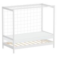 KINDERBETT Fußballtor mit Matratze 80x160 cm Weiß - Weiß, Holz (80/160cm) - ML-DESIGN
