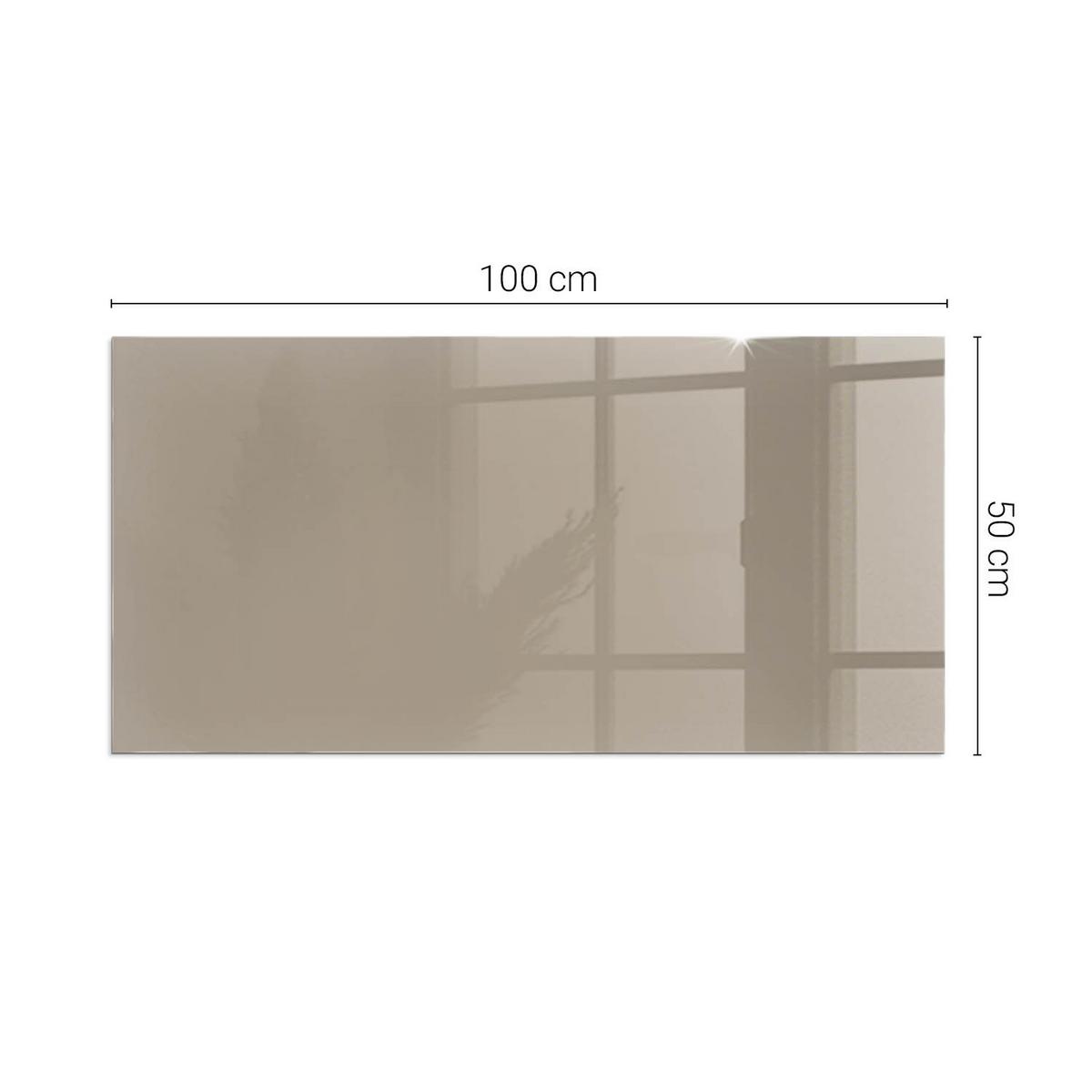 GLASPLATTE für Kamin 100x50 cm - Braun, Glas (100/50/0.4cm) - TULUP