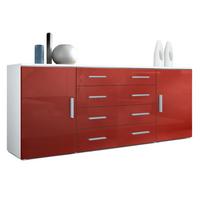 SIDEBOARD Verona Bordeaux Hochglanz - Bordeaux, Holzwerkstoff (166/72/35cm) - Vladon
