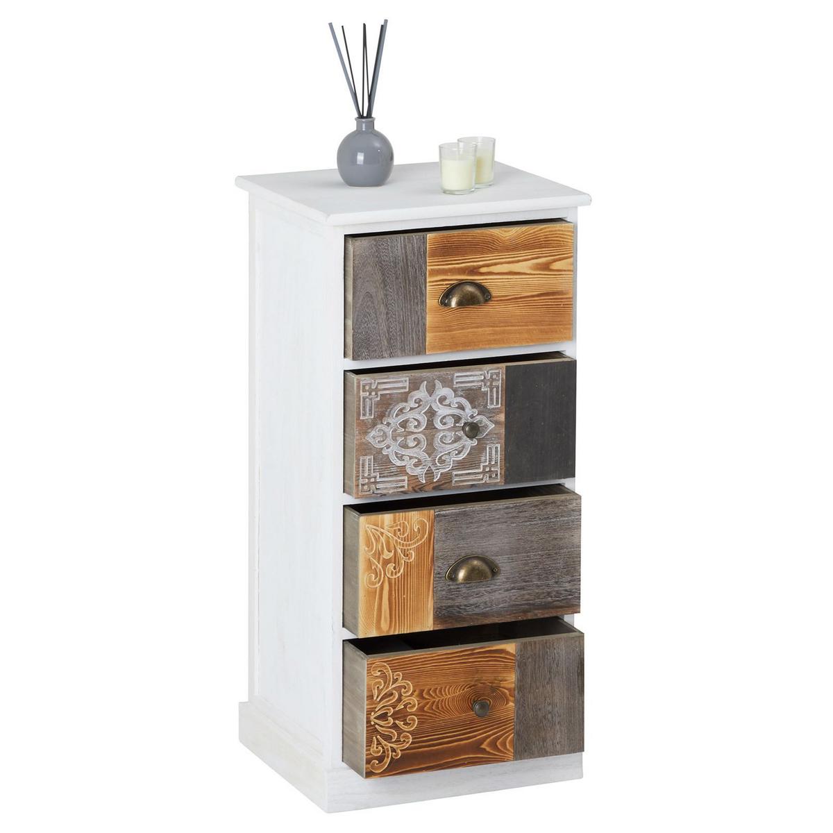 KOMMODE CARA weiß - Weiß, Holz (40/84/37cm) - CARO-Möbel