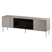TV-LOWBOARD Tresse 180 EF mit Kamin - Beige, Holzwerkstoff/Metall (180/55/40cm) - MIRJAN24