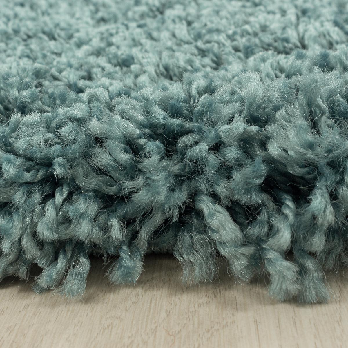 TEPPICH Hochflor SPREE in Türkis, einfarbig, 240 x 340 cm - Blau, Textil (340/240cm) - KADIMA DESIGN