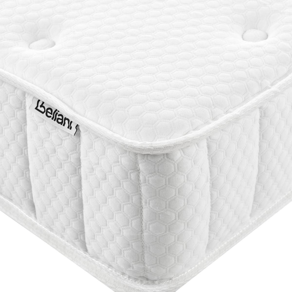 TASCHENFEDERKERNMATRATZE H3/4 Fest H2/3 Mittel 160/200 cm Duo - Weiß, Textil (160/200cm) - Beliani