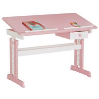 KINDERSCHREIBTISCH FLEXI - Weiß/Rosa, Holz (109/75/55cm) - IDIMEX