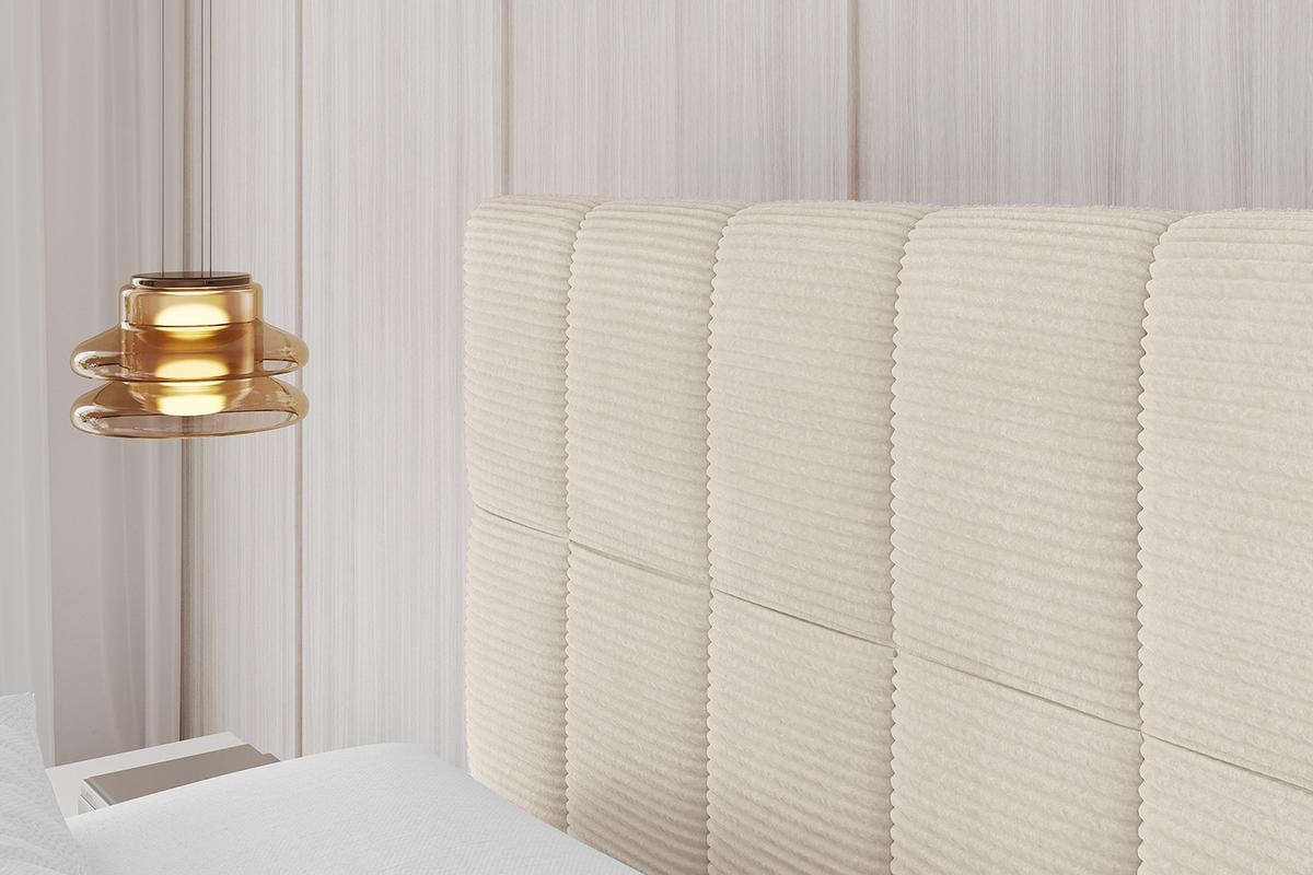 POLSTERBETT mit Bettkasten und Lattenrost, Boxbett ohne Matratze - AMEA 160x200 Beige - Creme, Holzwerkstoff/Textil (160/200cm) - ALTDECOR
