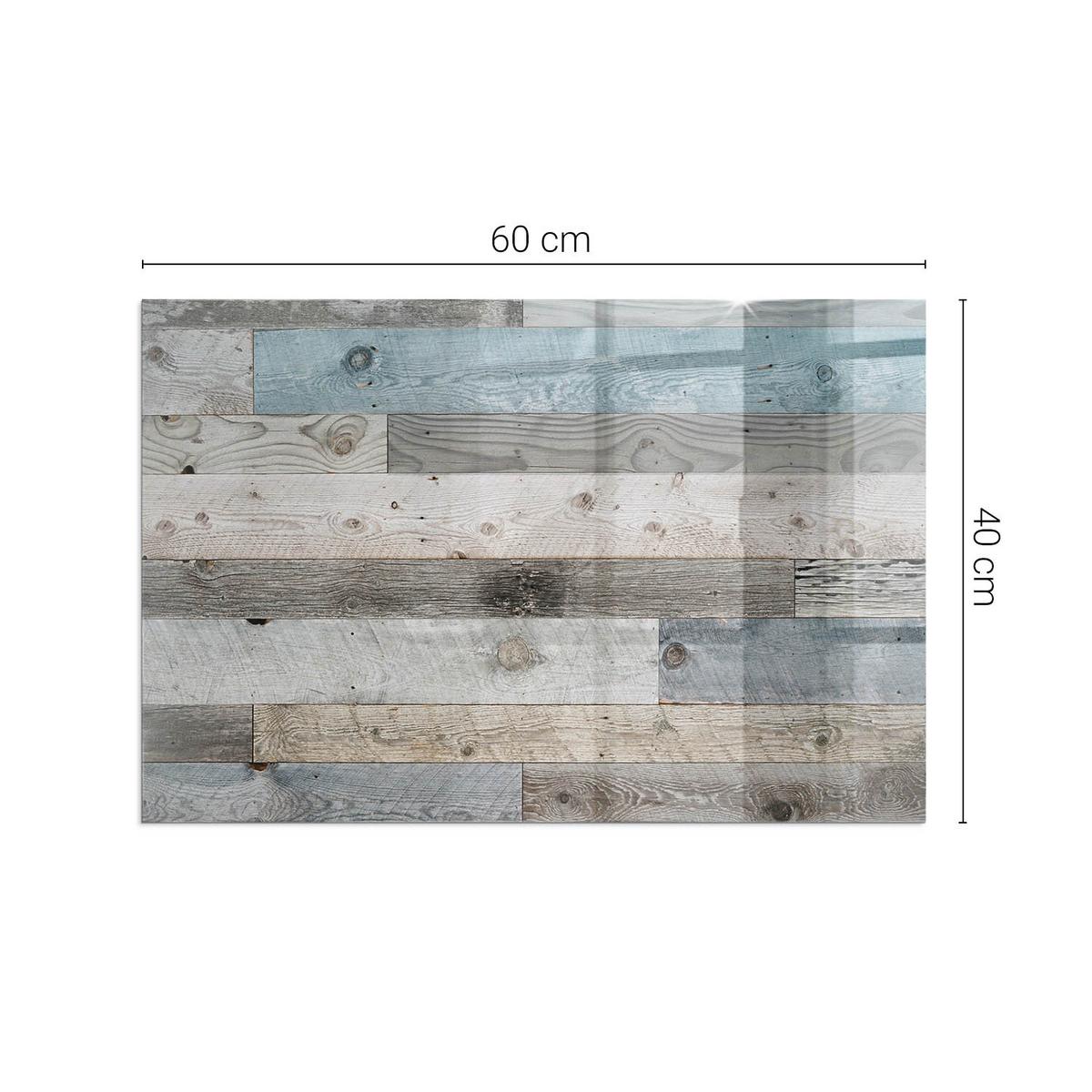 GLASPLATTE für Kamin 60x40 cm - Grau, Glas (60/40/0.4cm) - TULUP
