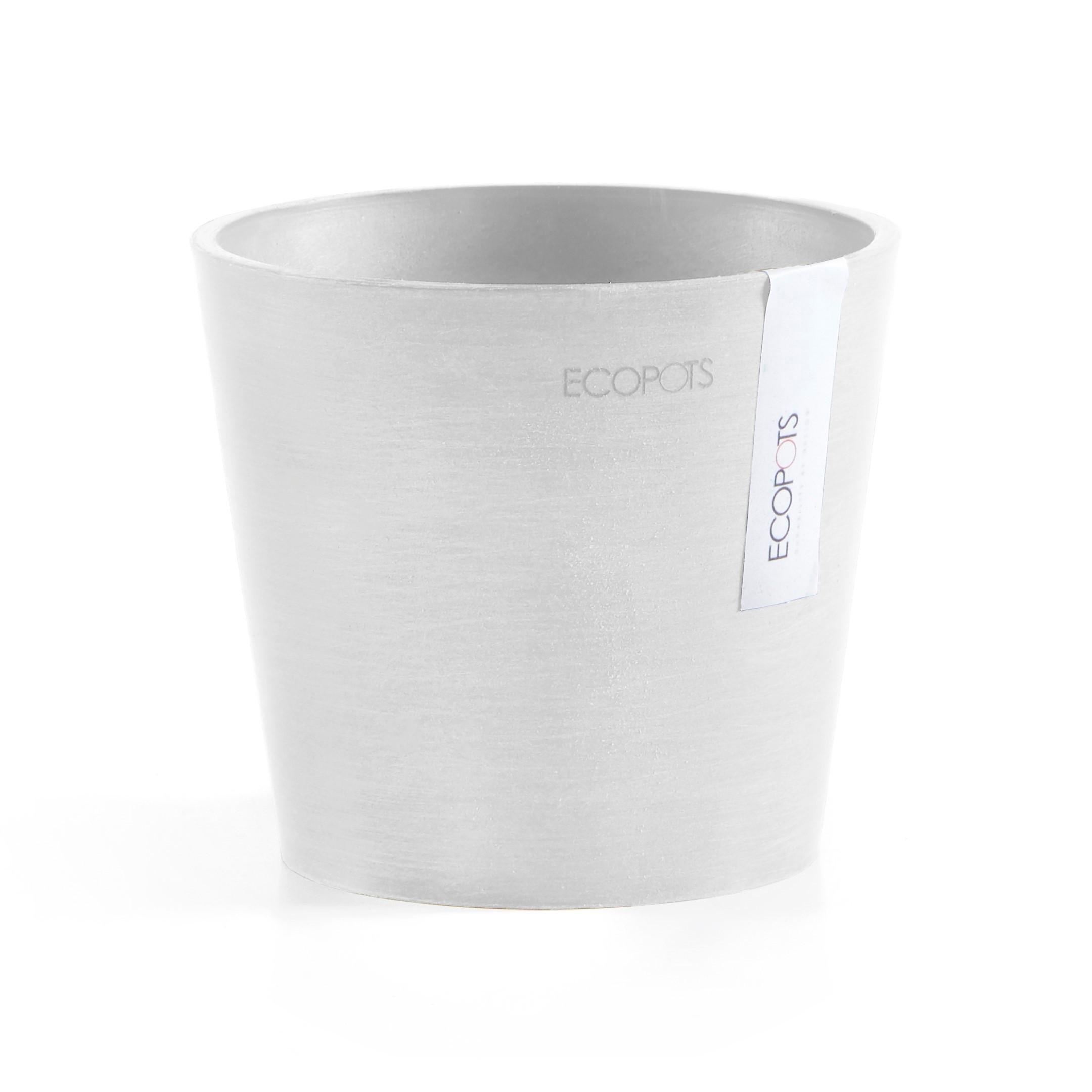 BLUMENTOPF Amsterdam 13/11,4 cm Weiß - Weiß, Kunststoff (13/11.4cm) - Ecopots