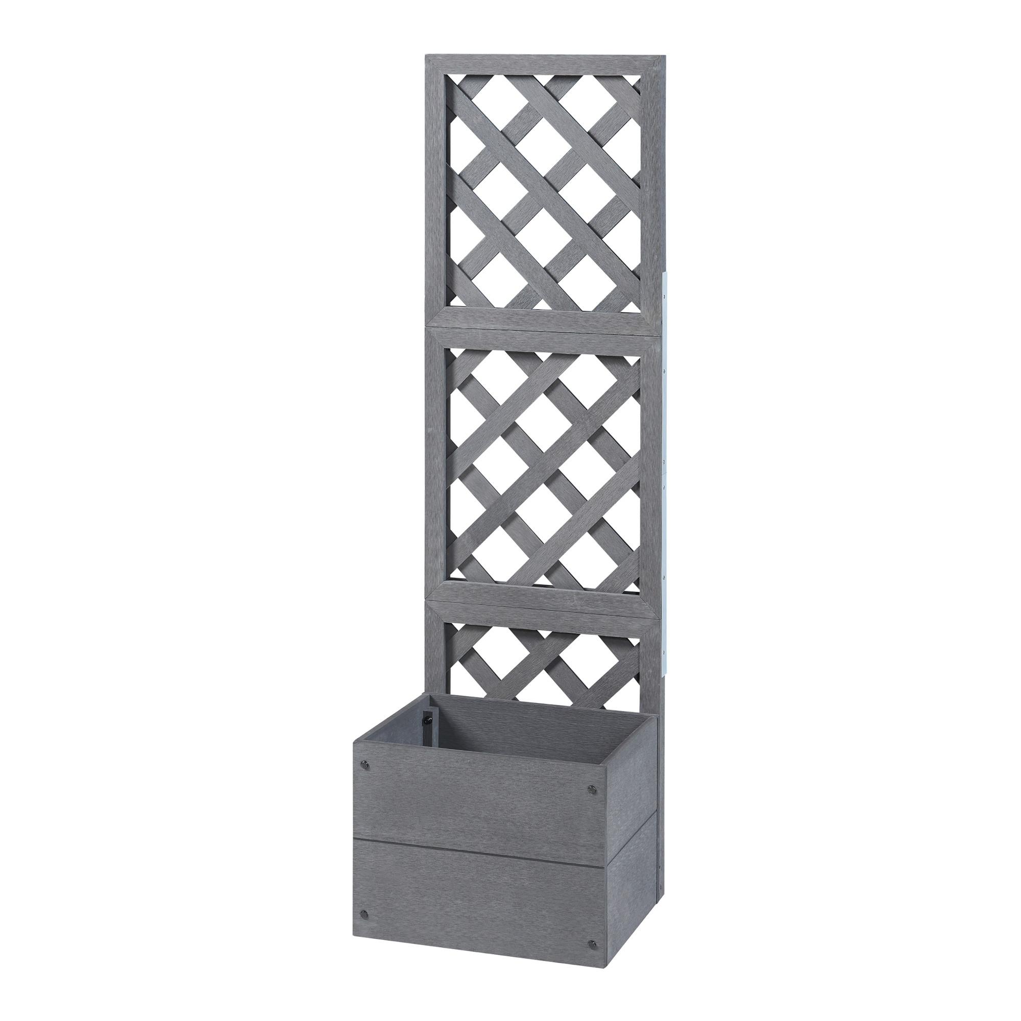 BLUMENKASTEN Amstelveen - Grau, Kunststoff (40/135/30cm) - [en.casa]