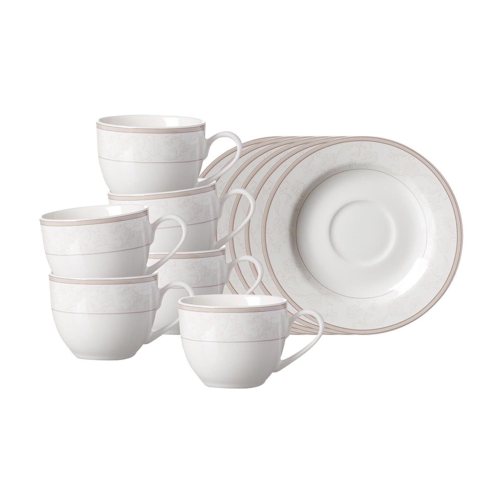 ESPRESSOTASSEN MIT UNTERTASSEN Isabella beige 90 ml 6er Set - Beige, Keramik (0.09L) - Ritzenhoff Breker