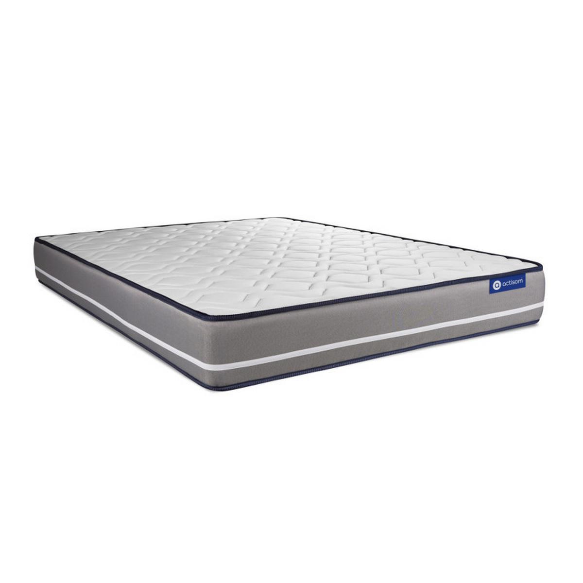 BETT Actiflex pur Taschenfederkern 135 x 190 cm h3 - Kit Bettgestell Grau - Beige/Grau, Karton/Holz (135/190cm) - ACTISOM