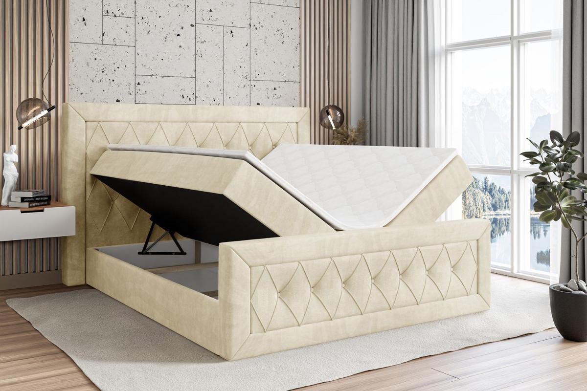 BOXBETT NOEL-Z - 140 x 200 - H3 - Beige - Beige, Holzwerkstoff (140/200cm) - ALTDECOR