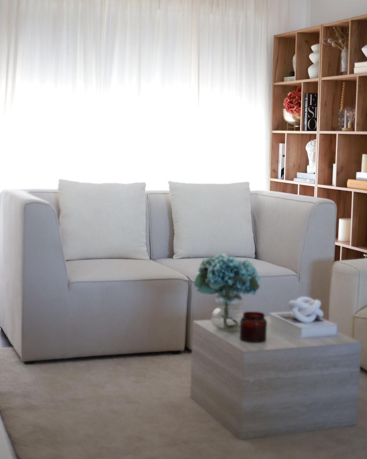 2-SITZER-SOFA Cord hellbeige Lemvig - Beige, Textil (166/78/83cm) - Beliani