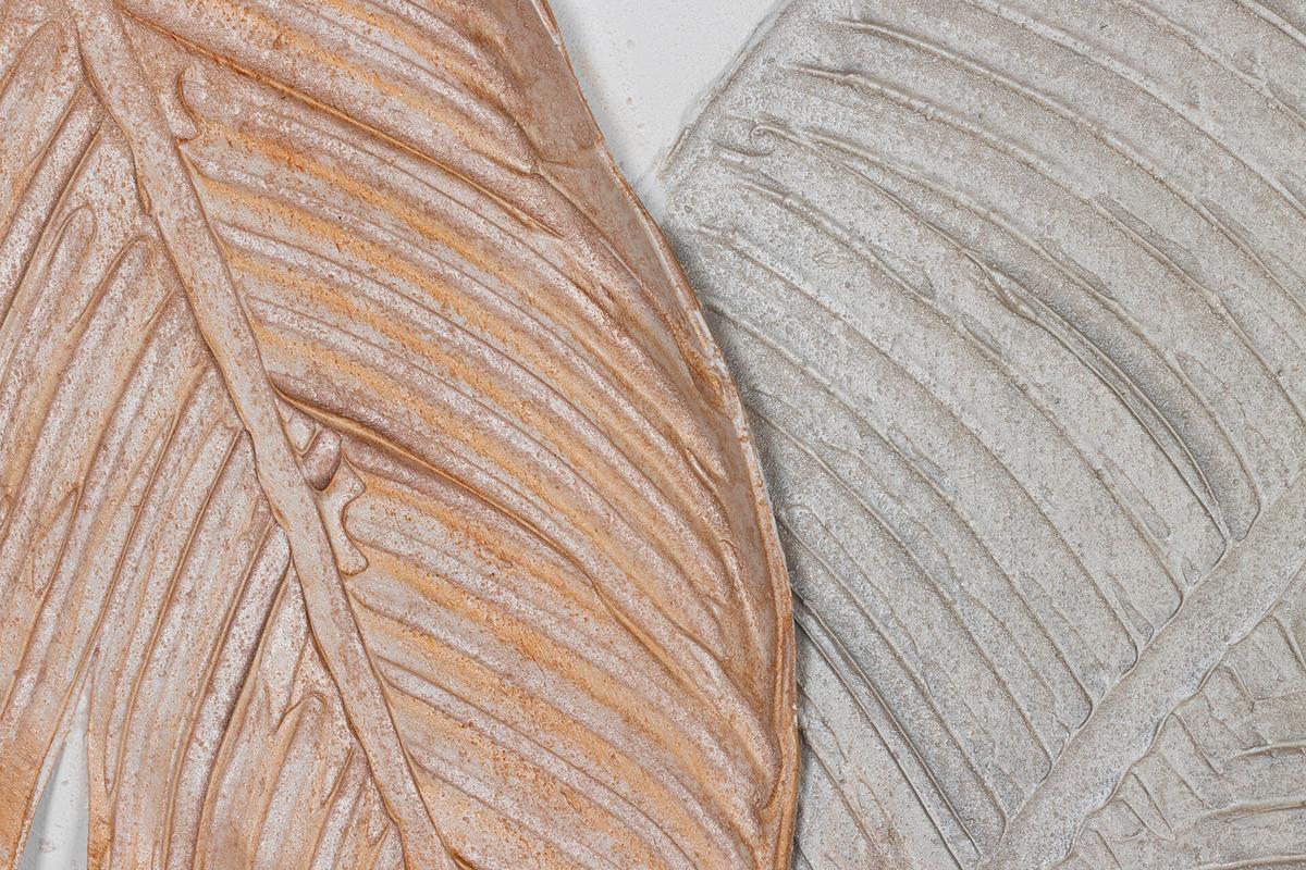ACRYLBILD HANDGEMALT 100/75 cm - Orange/Grau, Holz/Textil (100/75cm) - KUNSTLOFT