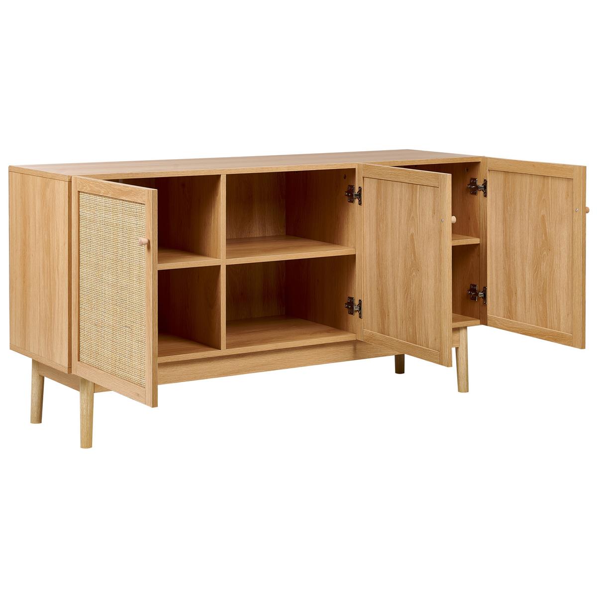 SCHRANK Hellbraun Nivo - Hellbraun, Holzwerkstoff (40/135/70cm) - Beliani