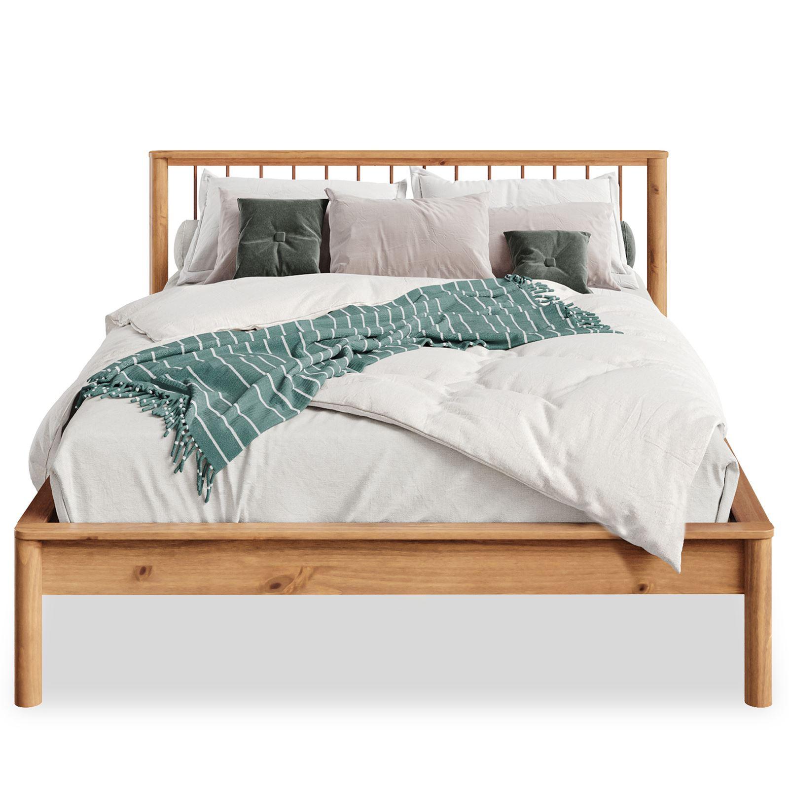 DOPPELBETT MASSIVHOLZ APOANA 140x200 cm Eiche - Eichefarben, Holz (140/200cm) - IDIMEX