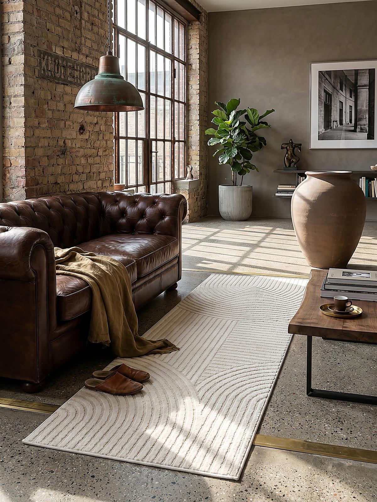 TEPPICHLÄUFER Geometrisch CETINA Polypropylen Creme 80 x 300 cm - Beige, Textil (80/300cm) - KADIMA DESIGN