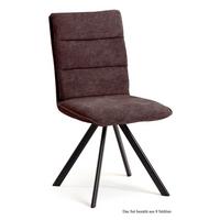 ESSZIMMERSTUHL drehbar (8er-Set) Devan 47x92x60 Schwarz/Braun - Schwarz/Braun, Kunststoff (60/92/47cm) - 58aufmkessel