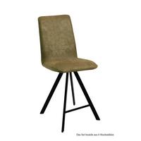 THEKENSTUHL drehbar (6er-Set) Desirae 47x109x60 Schwarz/Olivgrün - Schwarz/Olivgrün, Kunststoff (60/109/47cm) - 58aufmkessel