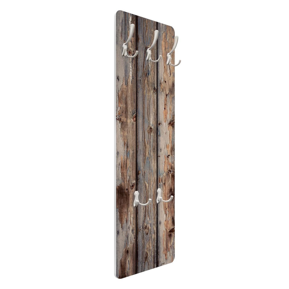 WANDGARDEROBE - Rustikale Bretter 34/105 cm - Braun, Holzwerkstoff (34/105/1.6cm) - Bilderwelten