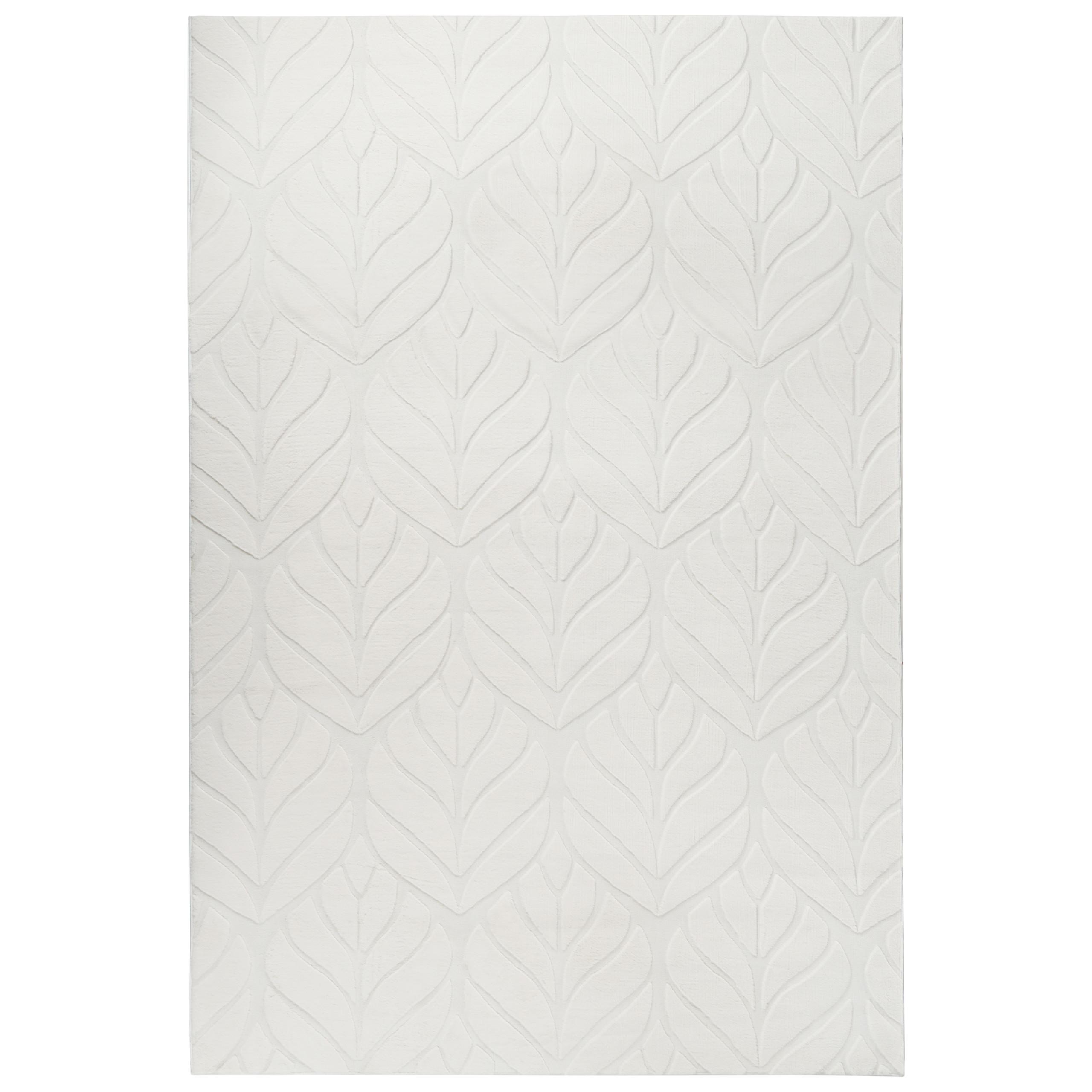 KUNSTFELLTEPPICH Cremeweiß 160/230 cm Mitchell - Creme/Weiß, Kunststoff (160/230cm) - Beliani