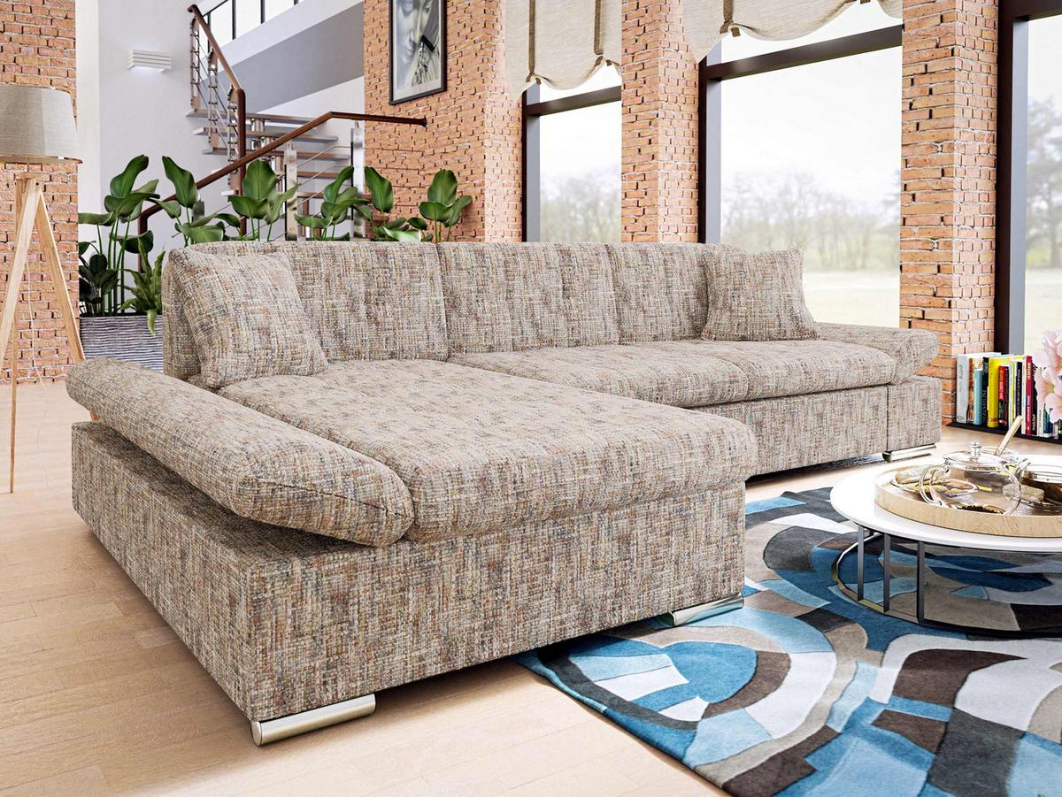 ECKSOFA Montana Premium, Seite: Links - Cappuccino, Holz/Textil (278/161cm) - MIRJAN24