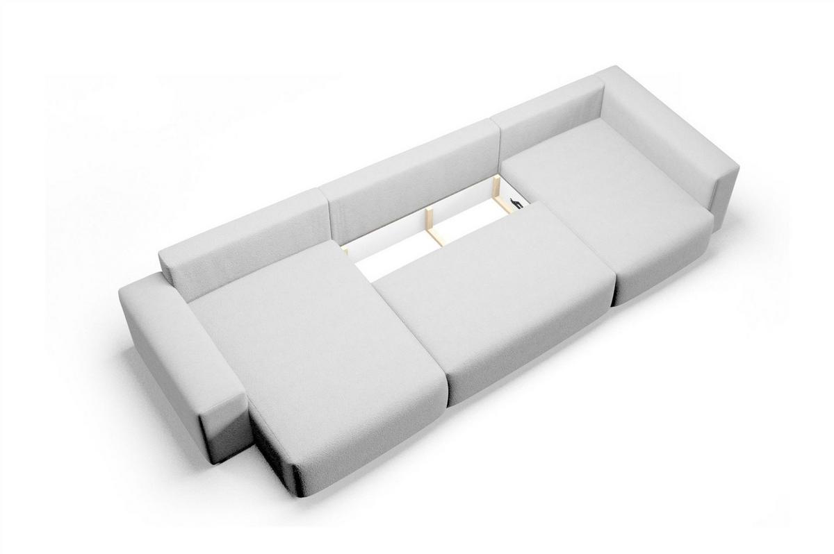 WOHNLANDSCHAFT Arona Xl - Braun, Holzwerkstoff/Textil (148/70/397cm) - Fun Möbel