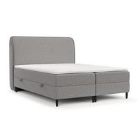 BOXBETT Lunaro 120/200 cm Grau im Bubble Stoff - Schwarz/Grau, Holz/Holzwerkstoff (120/200cm) - AltaBeds
