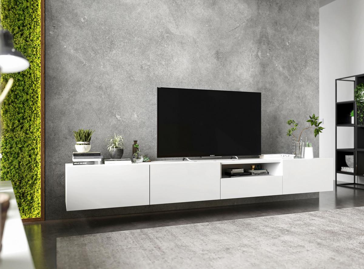 TV-SCHRANK Enjoy Weiß matt 120 cm - Weiß, Holzwerkstoff (120/30/35cm) - Meble Lindner