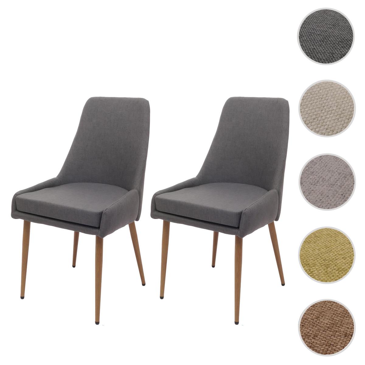ESSZIMMERSTUHL Grau 2er-Set - Dunkelgrau/Grau, Textil (50/92/60cm) - MCW