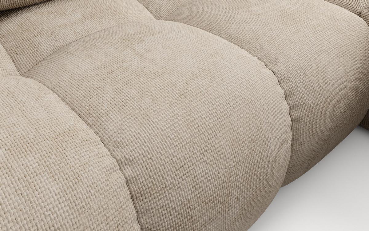 ECKSOFA DUCA R-S Beige Chenille mit Schlaffunktion - Sandfarben, Holz (266.5/266.5cm) - MASSENO