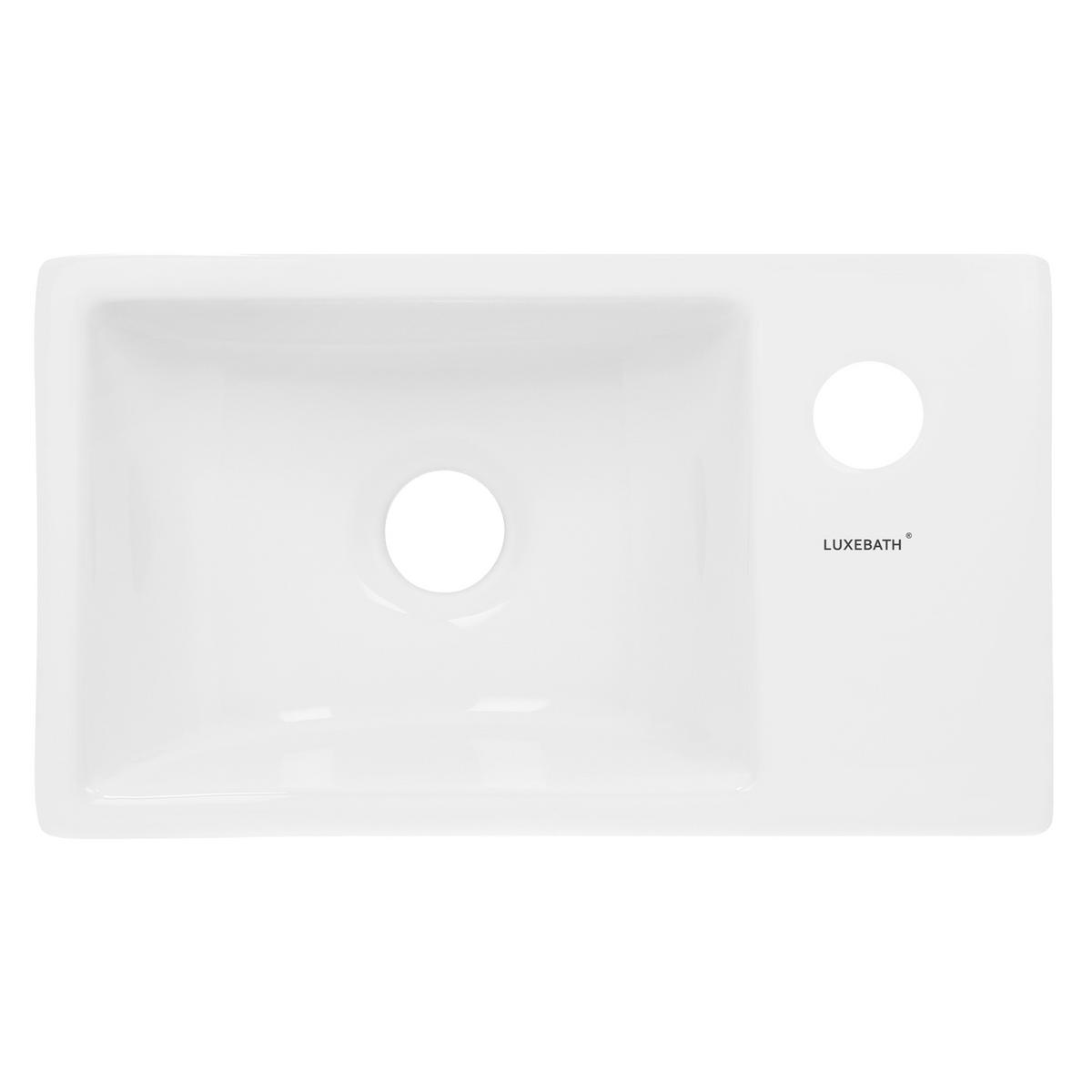 WASCHBECKEN - Weiß, Keramik (25.5/13/33.5cm) - LuxeBath