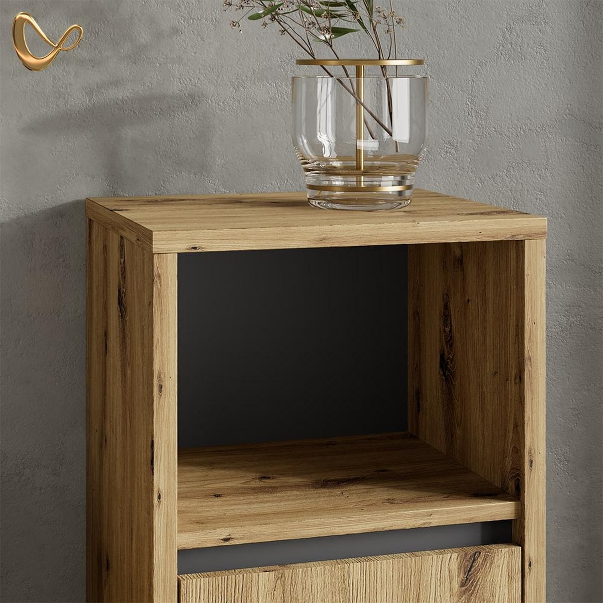 BADMÖBEL-SET Vomano Braun 4 Teile - Braun, Holzwerkstoff (45/100/60cm) - Livinity®