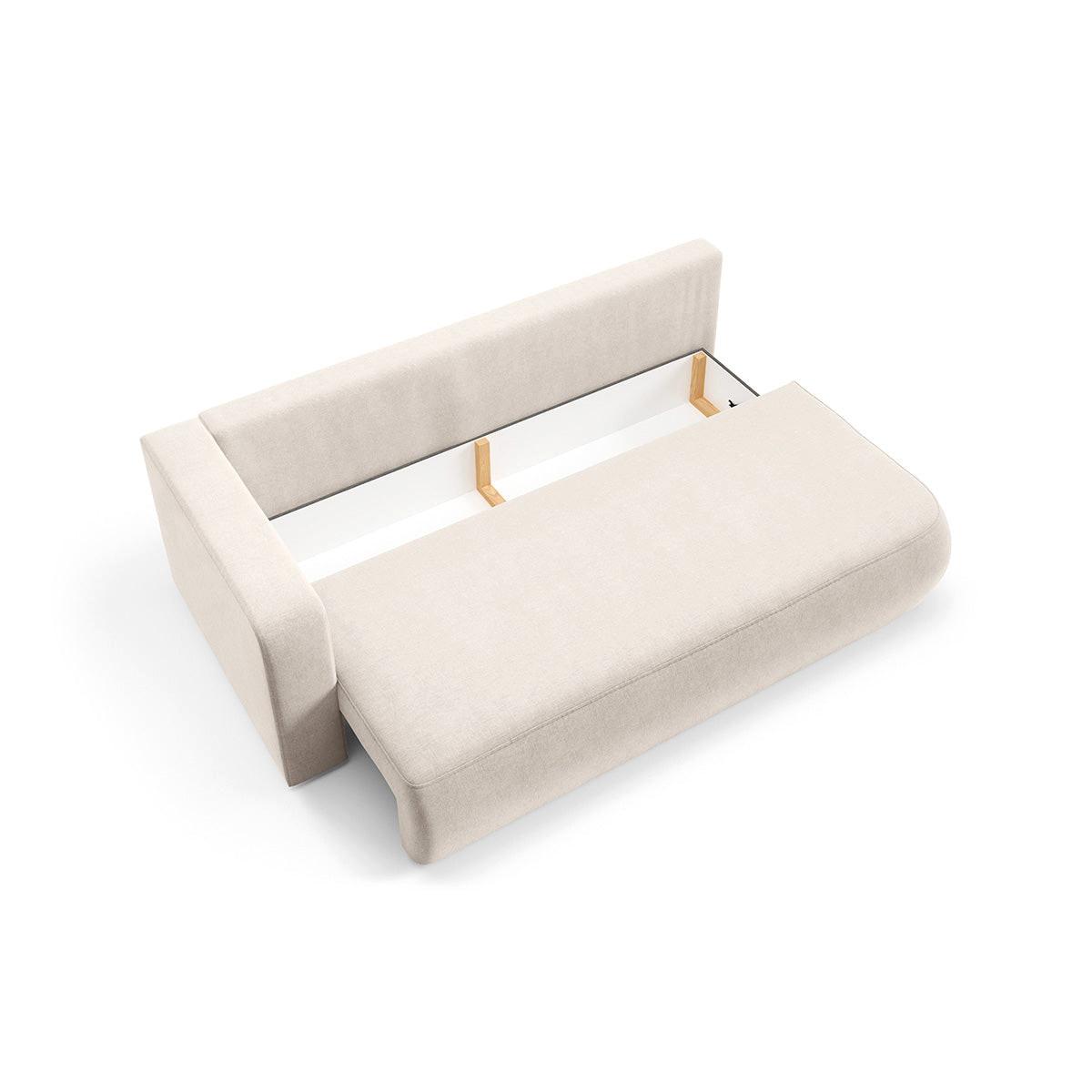 SOFA Antonio 3 Sitzplätze Hellgrau - Beige, Holz (228/82/106cm) - Petits-meubles