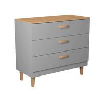 KOMMODE Denver Grau - Grau, Holzwerkstoff (100/90/47cm) - Petits-meubles