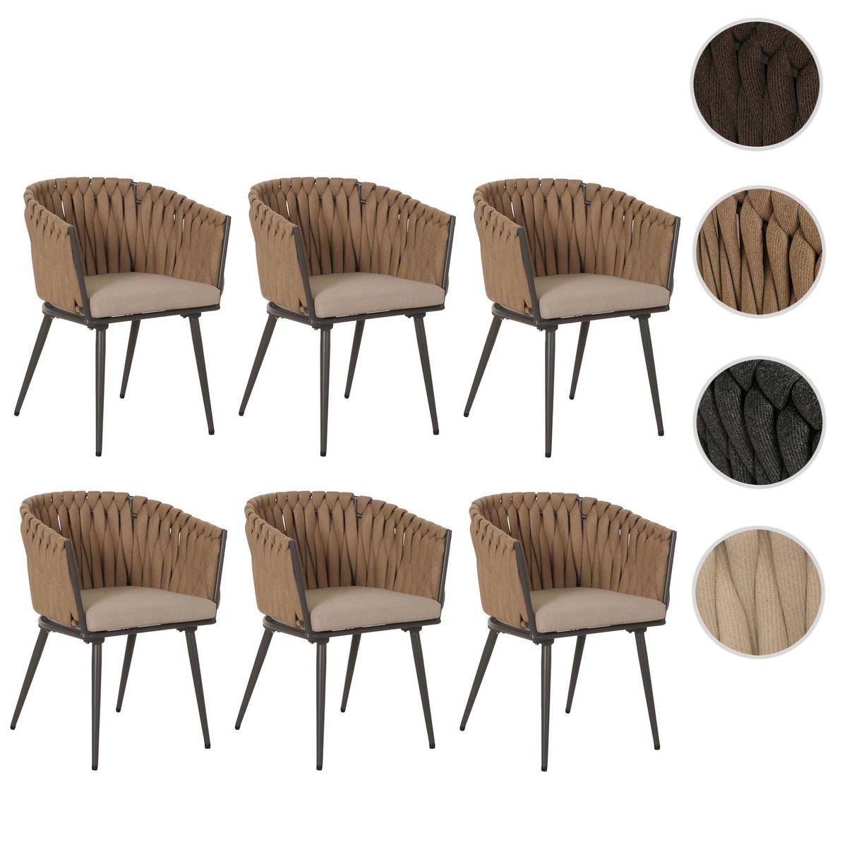 ESSZIMMERSTUHL Beige, Braun 6er-Set - Beige/Braun, Textil (61/82/57cm) - MCW