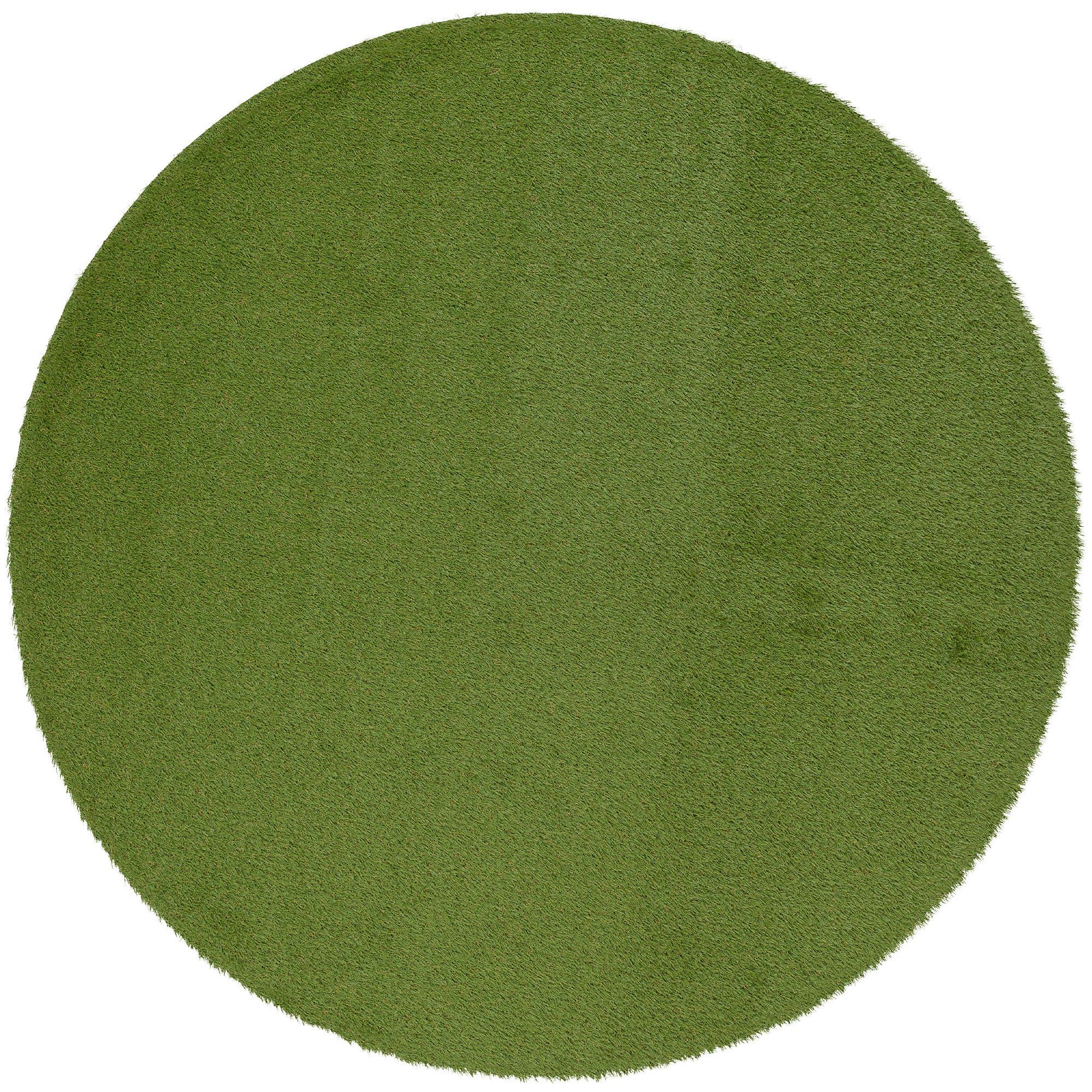 LUXUS KUNSTRASEN RASENTEPPICH WEMBLEY RUND - Grün, Textil (200/200cm) - Snapstyle