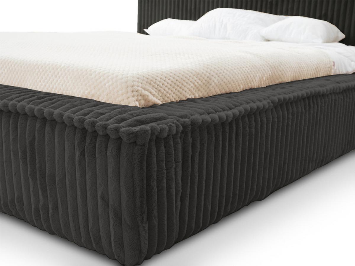 POLSTERBETT Lago 140x200 Schwarz - Schwarz, Textil (140/200cm) - Graingold