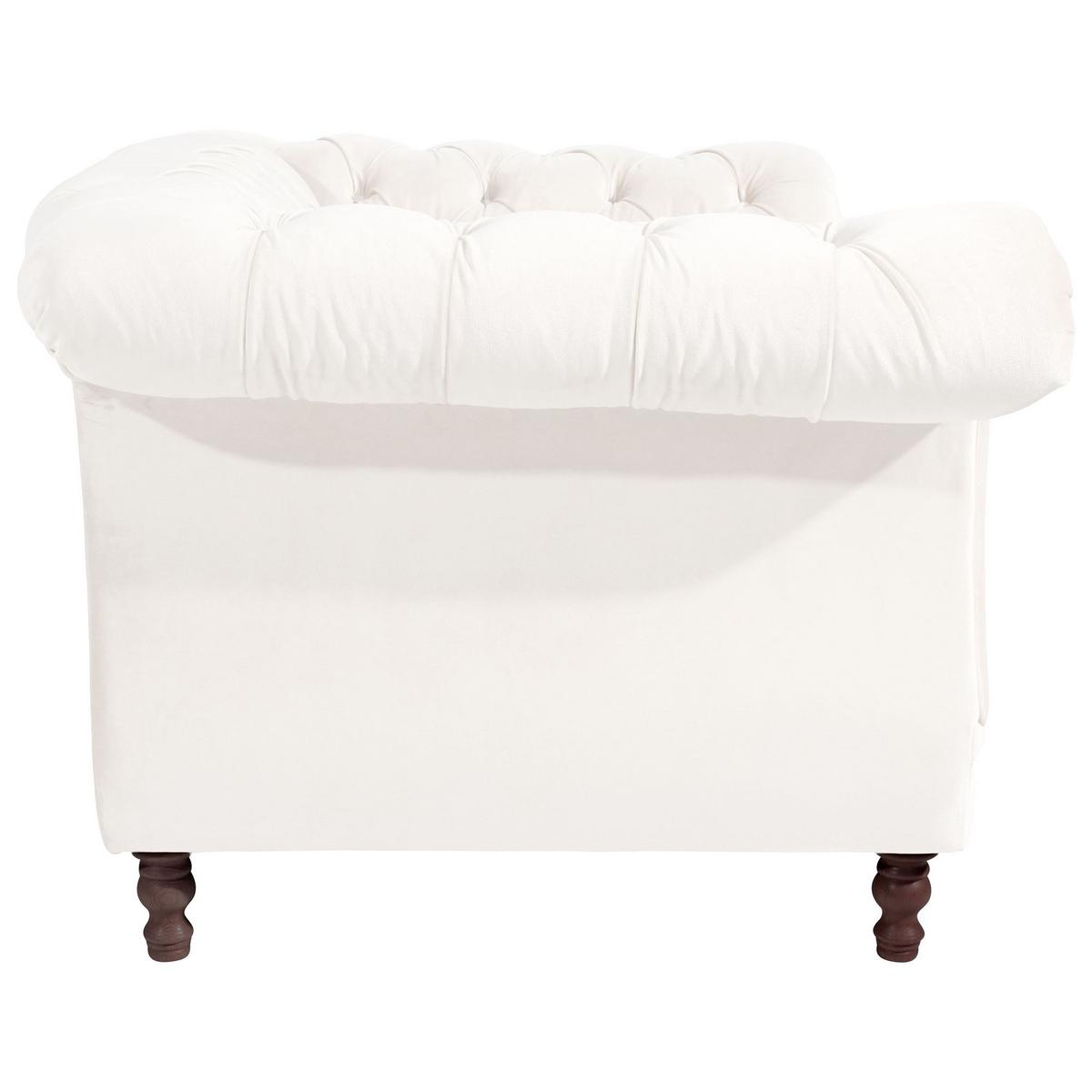 CHESTERFIELD Sessel Kaylin Samtvelours creme - Creme, Kunststoff (100/80/167cm) - 58aufmkessel