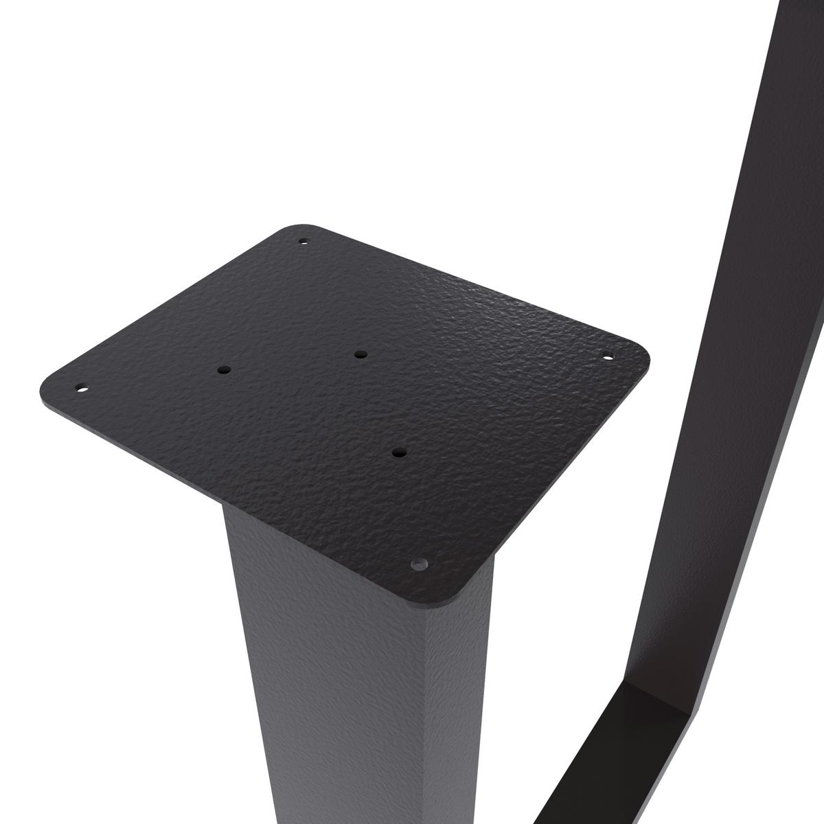 TISCHGESTELL-SET 2 TLG. Holsted - Schwarz, Metall (28/40/7cm) - [en.casa]