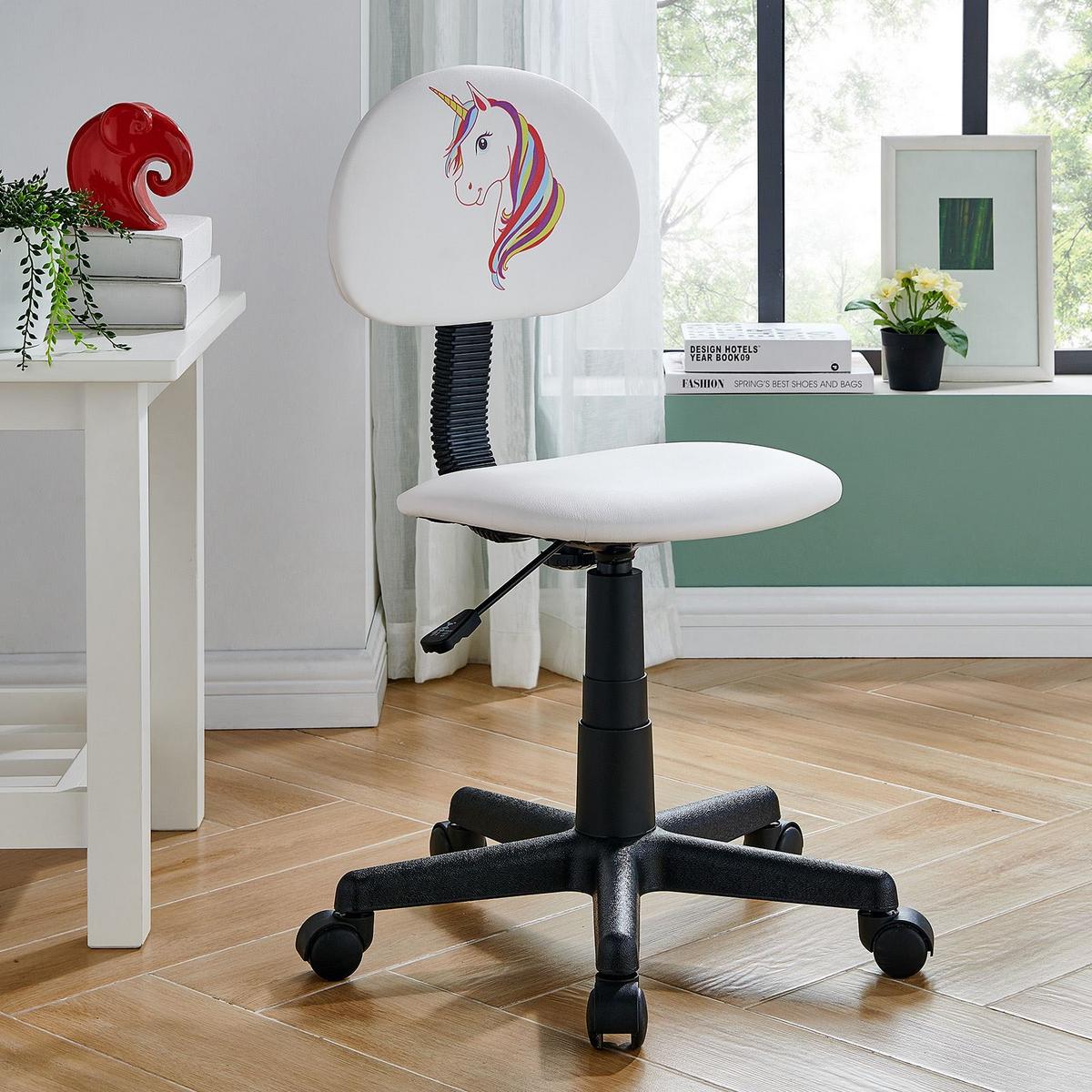 KINDERDREHSTUHL UNICORN - Weiß, Textil (40/80/40cm) - CARO-Möbel