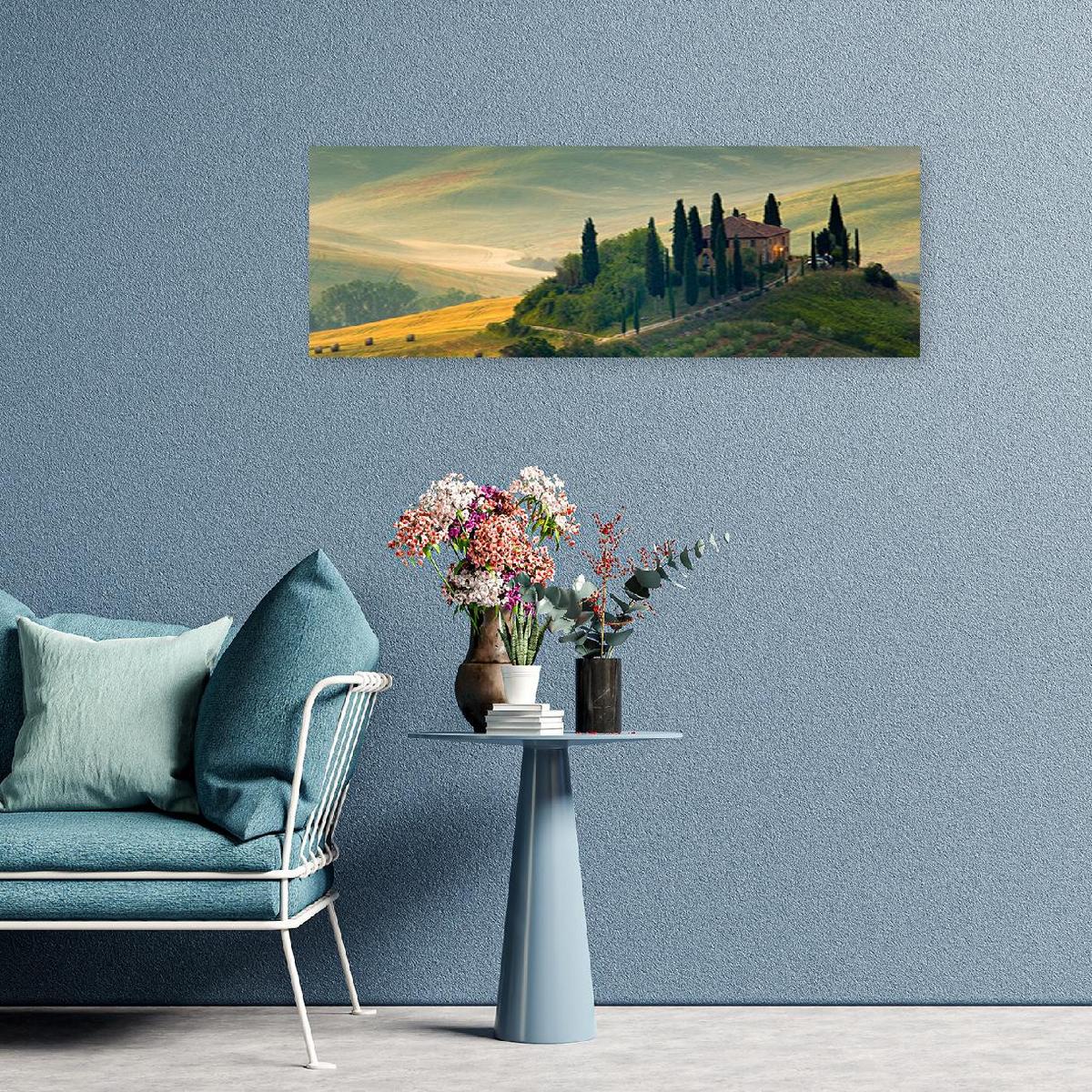 KUNSTDRUCK Grün 90/30 cm - Grün, Textil (90/30cm) - KUNSTLOFT