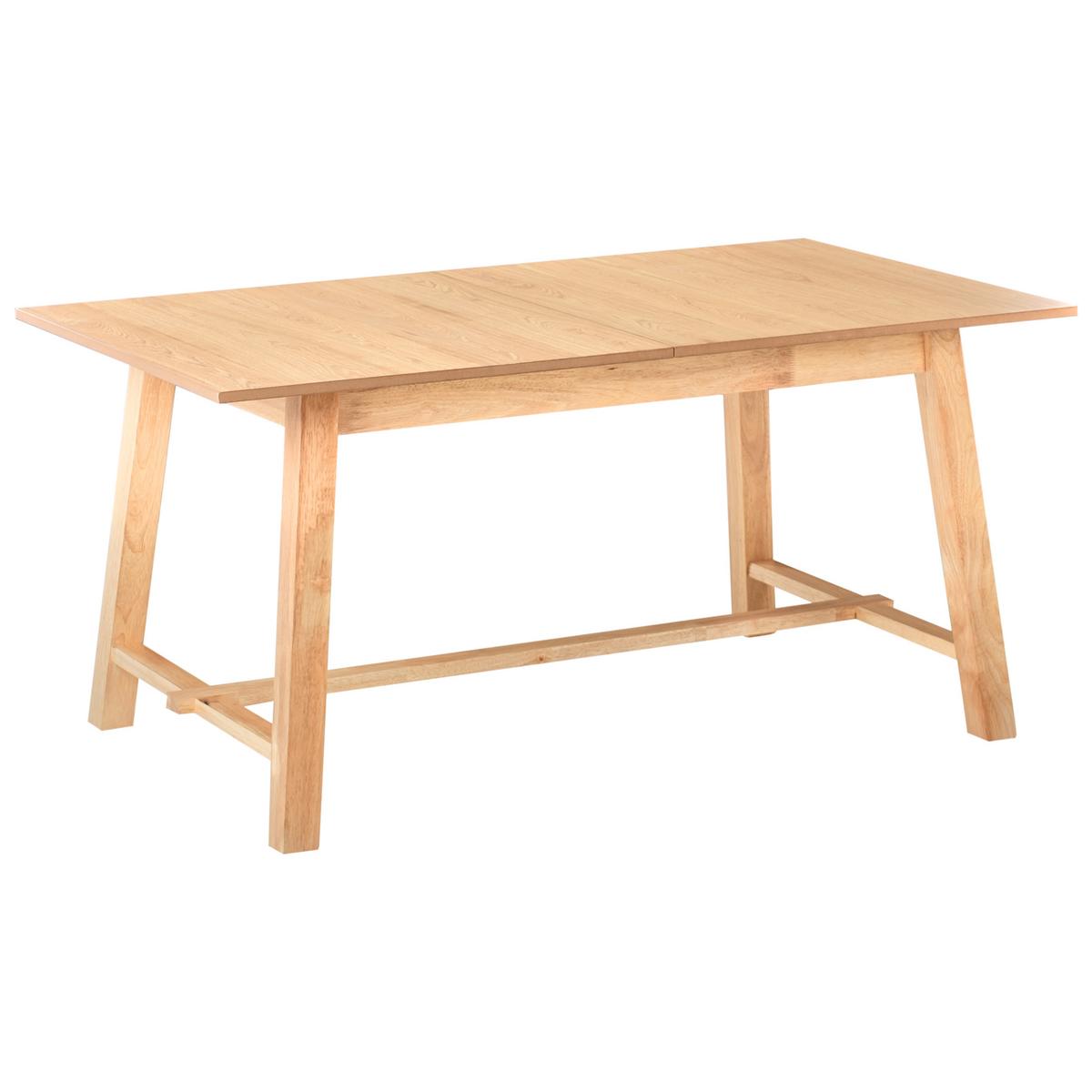 ESSTISCH ausziehbar Helle Esche 160-200/90 cm Barnes - Hellbraun, Holzwerkstoff (160/90/76cm) - Beliani