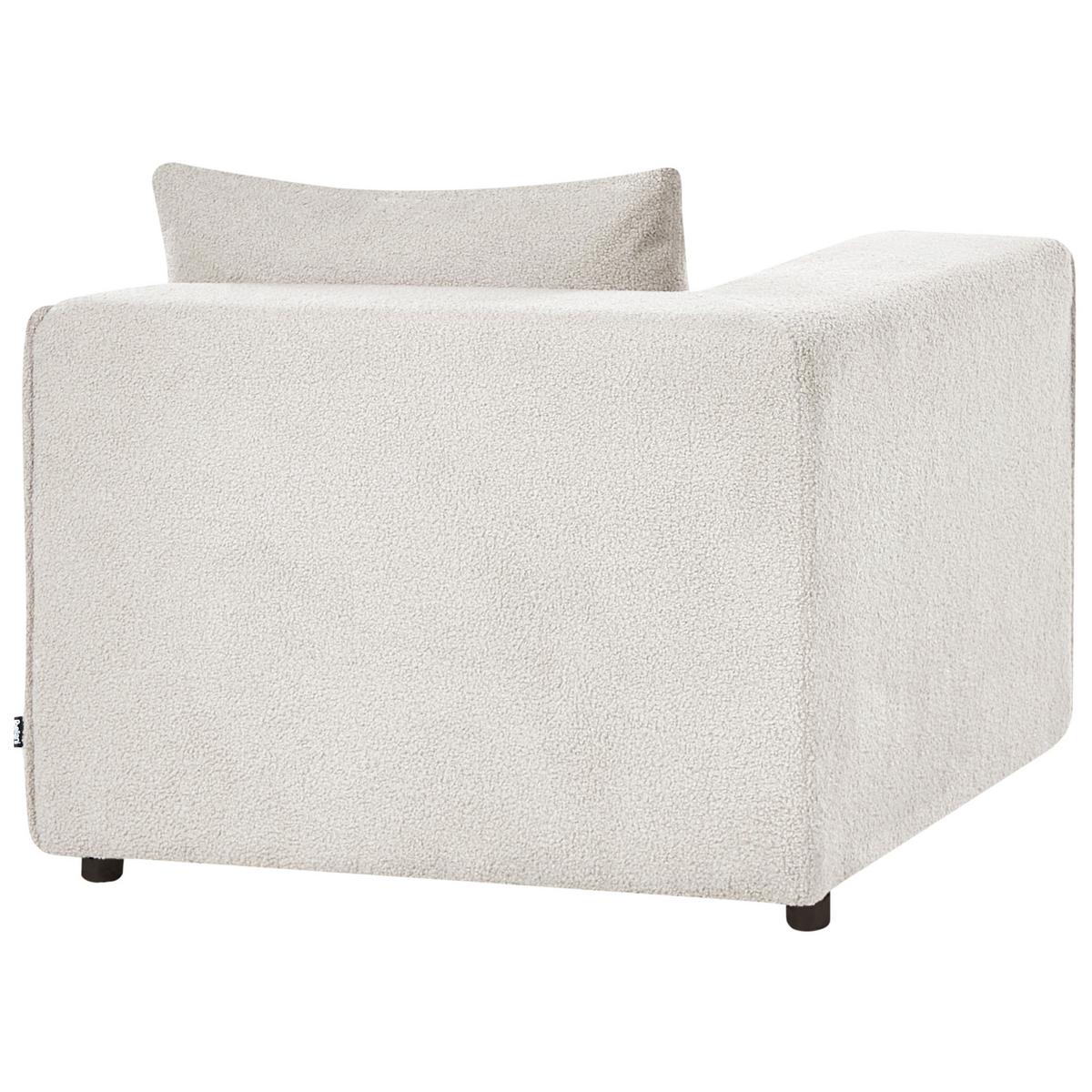 ECKMODUL Bouclé Cremeweiß Axebo - Creme, Textil (94/93/94cm) - Beliani