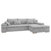 ECKSOFA Bangkok, Seite: Rechts - Silberfarben/Alufarben, Holz/Textil (310/175cm) - MIRJAN24