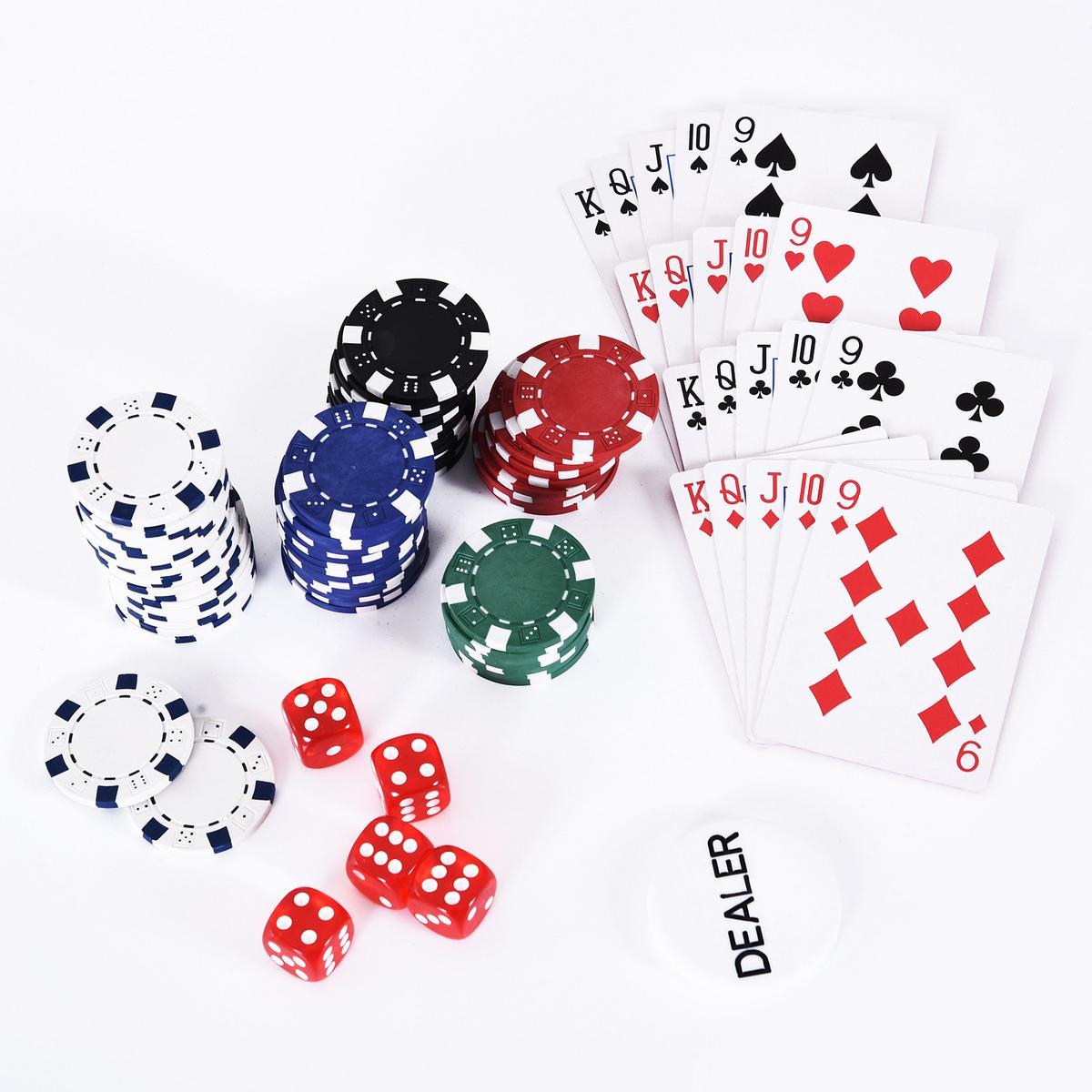 POKERKOFFER Kunststoff Aluminium Mehrfarbig - Multicolor, Kunststoff (20.5/38cm) - HOMCOM