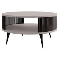 COUCHTISCH Roenni - Kaschmir/Schwarz, Holzwerkstoff/Metall (75/75/44cm) - MIRJAN24