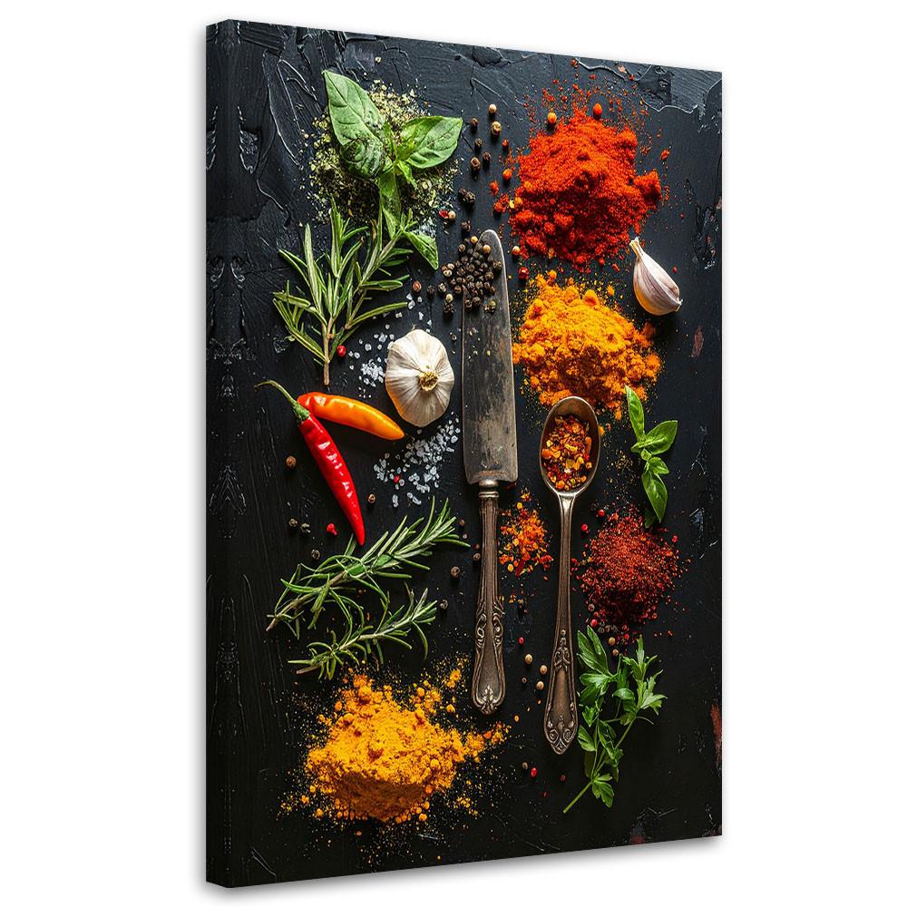 LEINWANDBILD Essen & Trinken 40x60cm - Multicolor, Textil (40/60cm) - Feeby