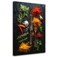 LEINWANDBILD Essen & Trinken 40x60cm - Multicolor, Textil (40/60cm) - Feeby